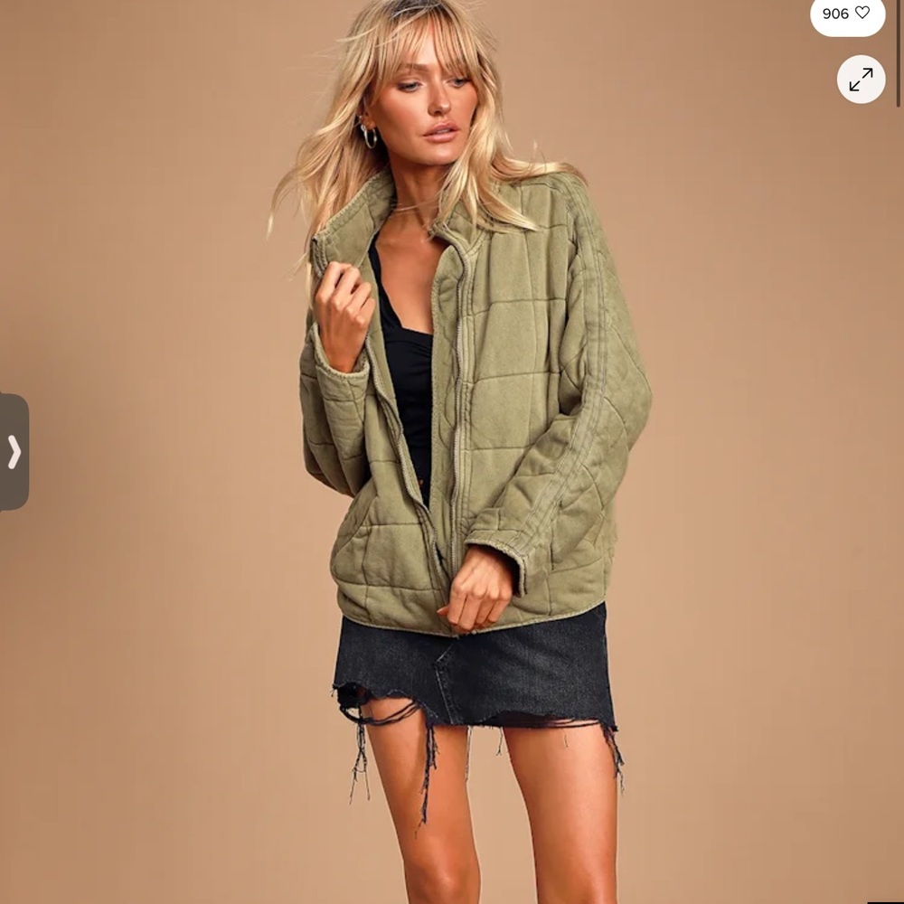 Free people green jacket
